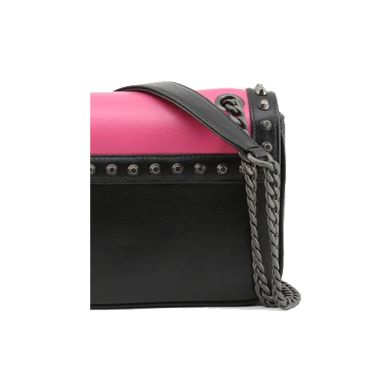 PRADA Leather Shoulder Bag, Crossbody Bag Regular Women's Fuchsia Black-3