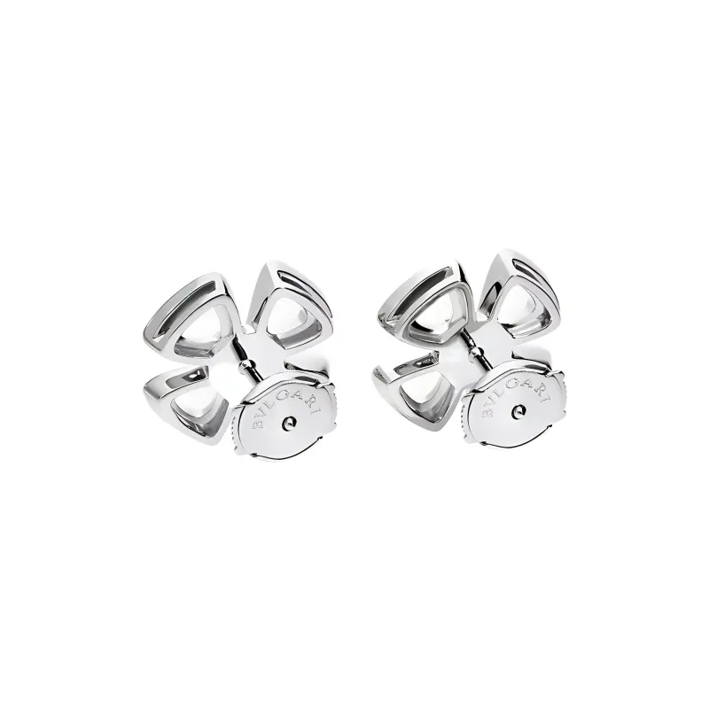 BVLGARI Diamond Earrings Women's Silver-2