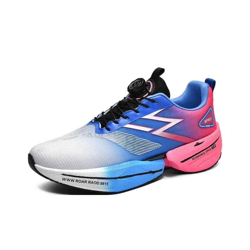 Kuding Running Shoes Unisex Low Top Electric Blue/White Pink/Moon Black/Green Spring Green-1