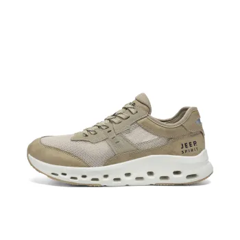 JEEP SPIRIT Slip Resistant, Abrasion Resistant, Breathable, Moisture Wicking Low Top Casual Running Shoes Men's Beige