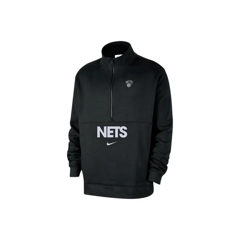 Nike Brooklyn Nets Club Courtside Men's Nike Nba 1/2 Zip Top-0