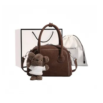 Bullrun Artificial Leather Black Truffle Handbag, Shoulder Bag Women's Brown