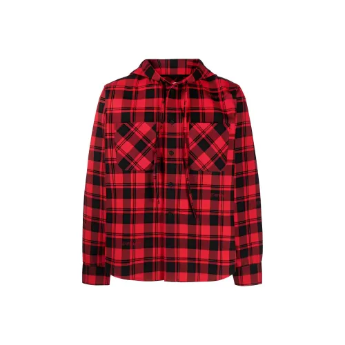 OFF WHITE Check Print Flannel Hoodie