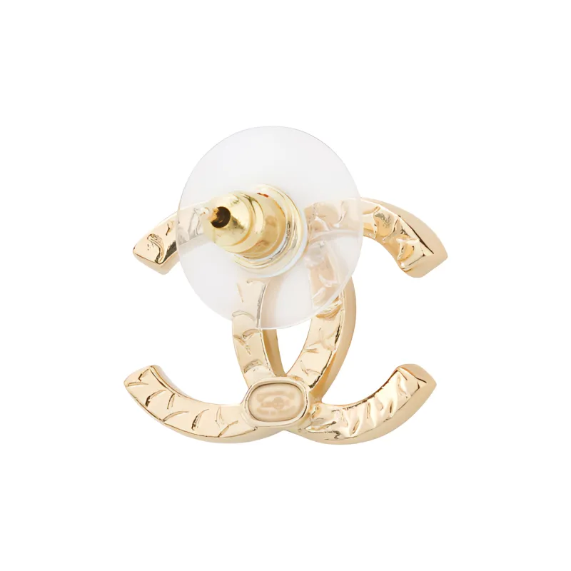 CHANEL Crystal Cc Logo Stud Earrings ABA157-2