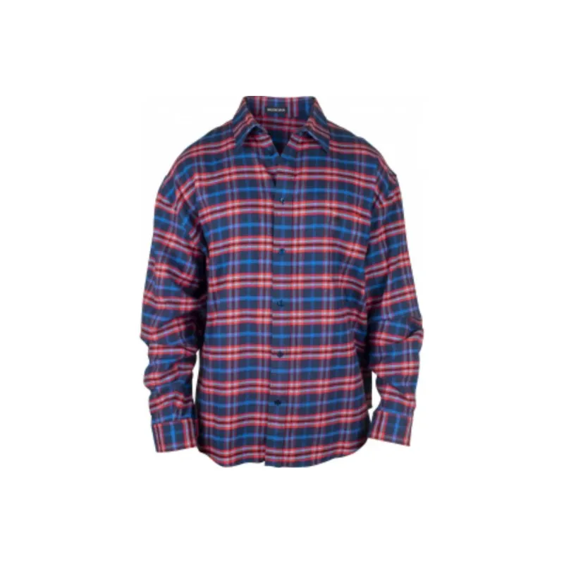 Balenciaga Shirt Men's Red Blue-0