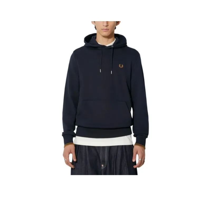 FRED PERRY Logo print Drawstring Hoodie-0