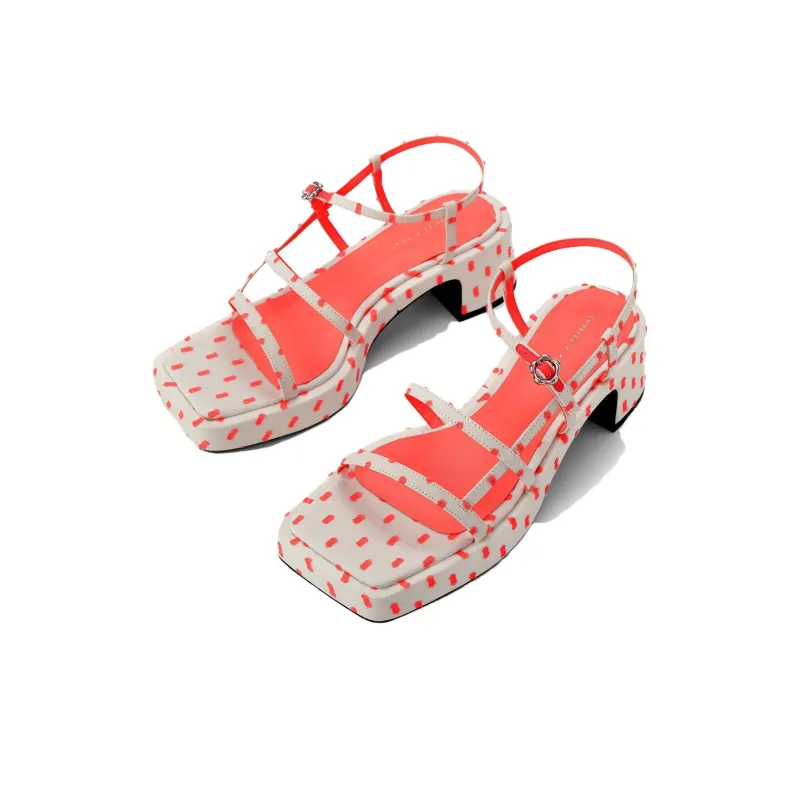 CHARLES&KEITH Strap Sandals 5.8cm Women's Pink-2