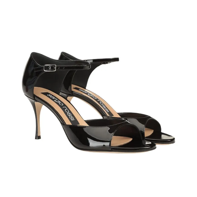 SERGIO ROSSI Godiva One Strap Sandals 7.5cm Women's Black-2
