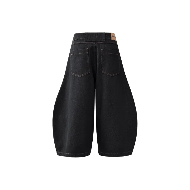 Ghost Mask Denim Shorts Unisex-1