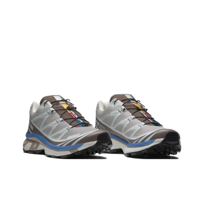 SALOMON XT 6 Anti Slip Wear Resistant Low Top Running Shoes Unisex Gray-2