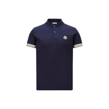 Moncler Logo patch Piqué Polo Shirt