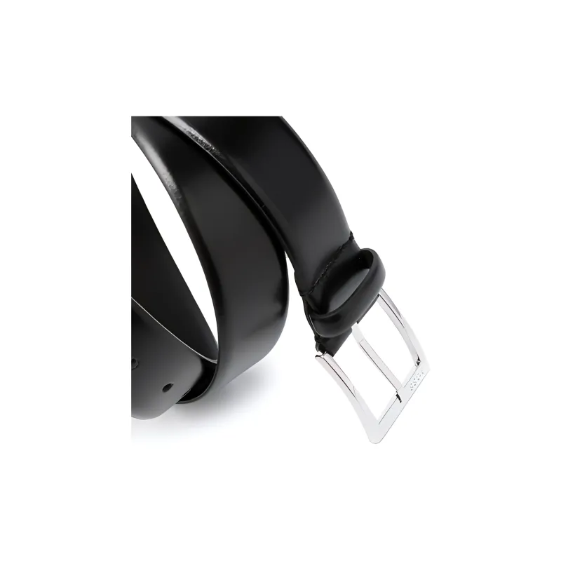 BOSS Logo engraved Buckle Leather Belt-1