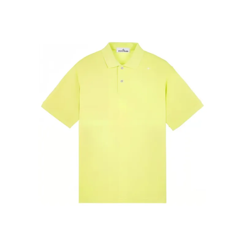 STONE ISLAND STONE ISLAND STELLINA Series SS24 STELLINA Collection Polo Shirt Men's Lemon-0