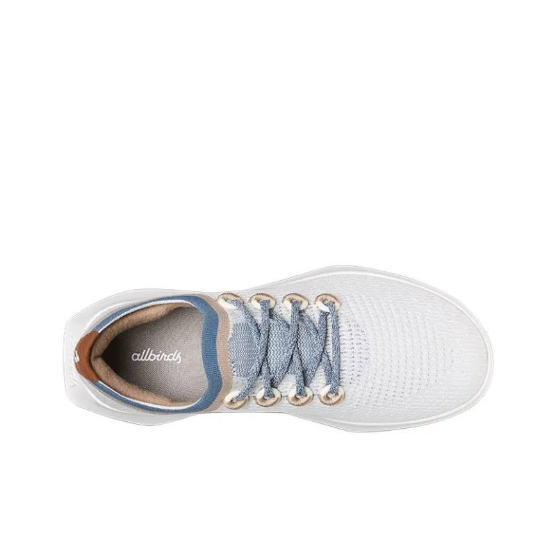 Allbirds Tree Dasher Shock Absorbers With Slip Resistant Features Low Top Running Shoes Women's White Blue-1