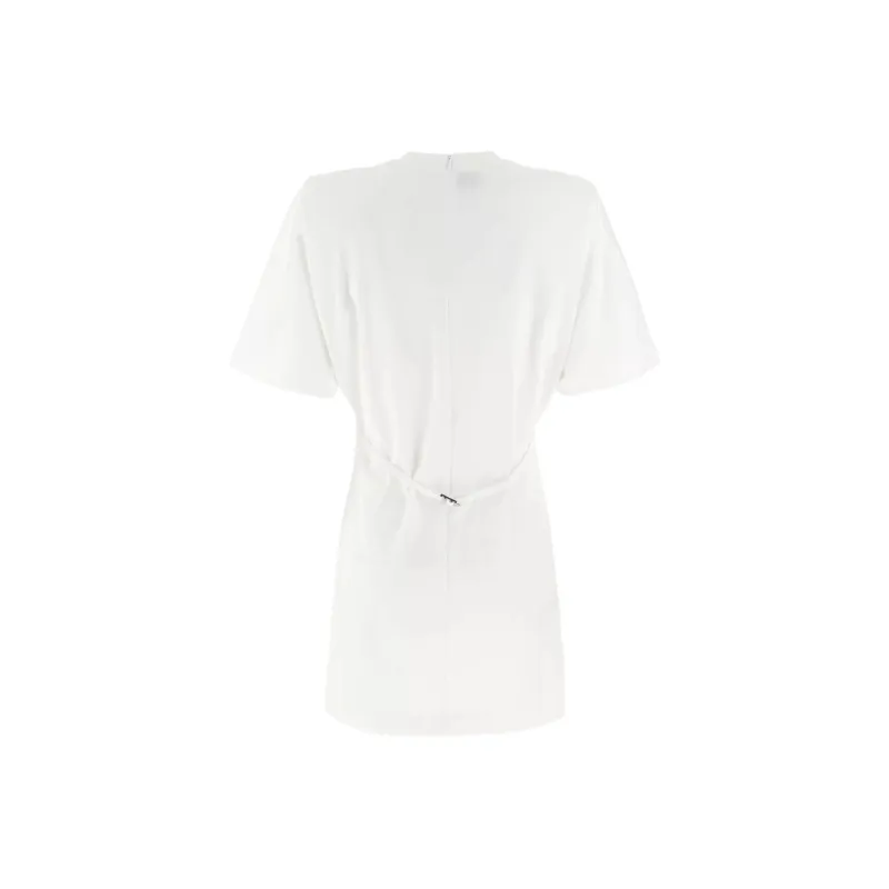 PINKO Short Sleeved Dress Women's White-1