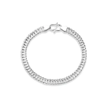 RURA Sterling Silver Bracelets Unisex Silver