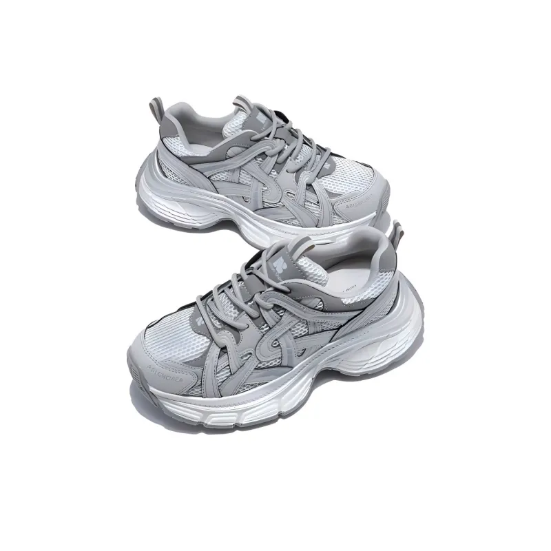 BARDILEV Cushioning, Slip Resistant, Breathable, Lightweight, Height Increasing Low Top Chunky Sneakers Women's-7