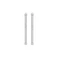 [4 Pcs]10mm Silver Long Stud Earrings