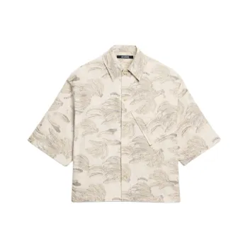 Jacquemus The Aloe Banana Jacquard Boxy Shirt