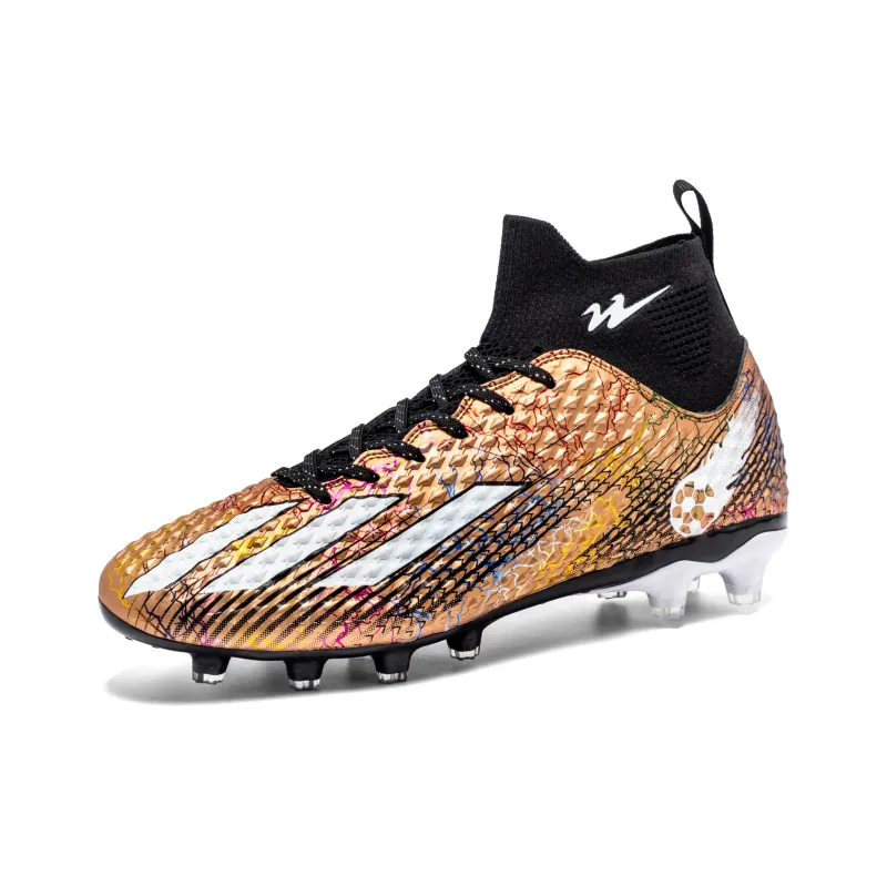 DOUBLE STAR 88 Breathable Lightweight Soccer Shoes Men's Black Silver-33