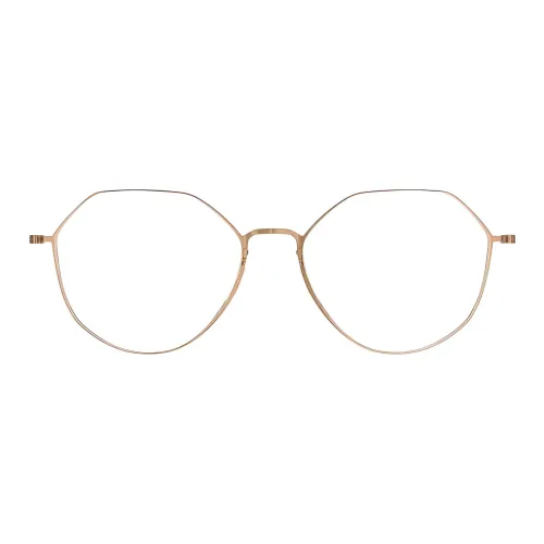 LINDBERG   Irregular Shape Eyeglass Frames Unisex Gold