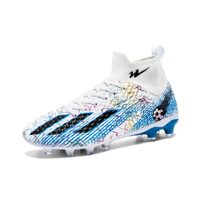 DOUBLE STAR 88 Breathable Lightweight Soccer Shoes Men's Black Silver-27
