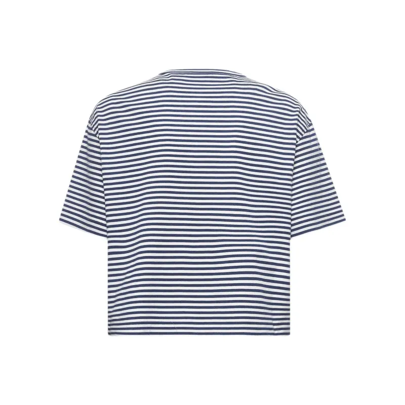 Brunello Cucinelli Striped Jersey Cropped T Shirt-1