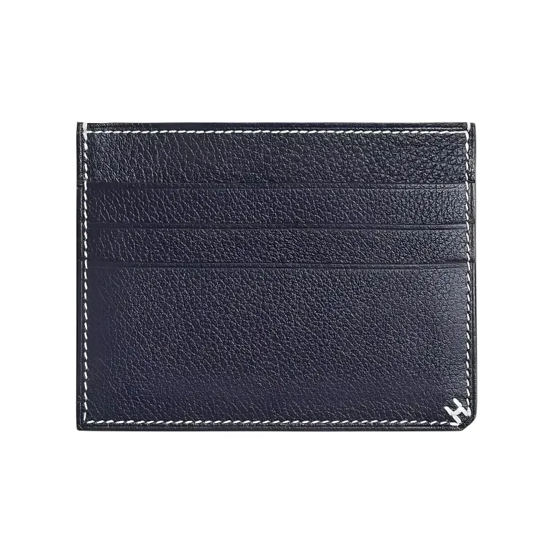HERMES Evercolor Calfskin Card Holder Women's 2Z Bleu Nuit Midnight Blue-0