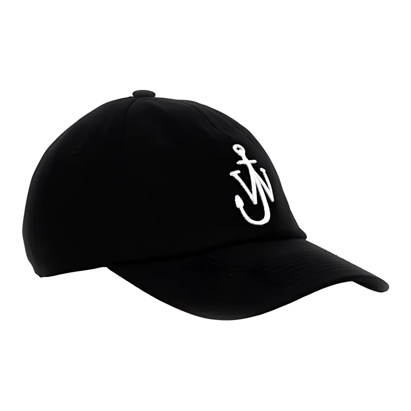 JW Anderson Curved Peak Logo Embroidered Baseball Cap-1