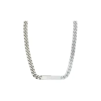MM6 Maison Margiela Brass Necklaces Unisex Silver