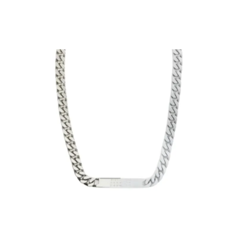 MM6 Maison Margiela Brass Necklaces Unisex Silver-0