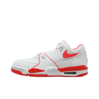 Nike Air Flight 89 Anti Slip Wear Resistant Low Top Vintage Basketball Shoes Men's White Red