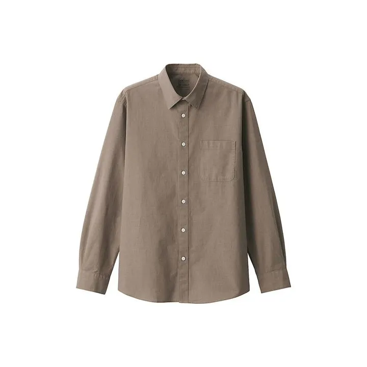 MUJI Shirts Men Dark Brown-0