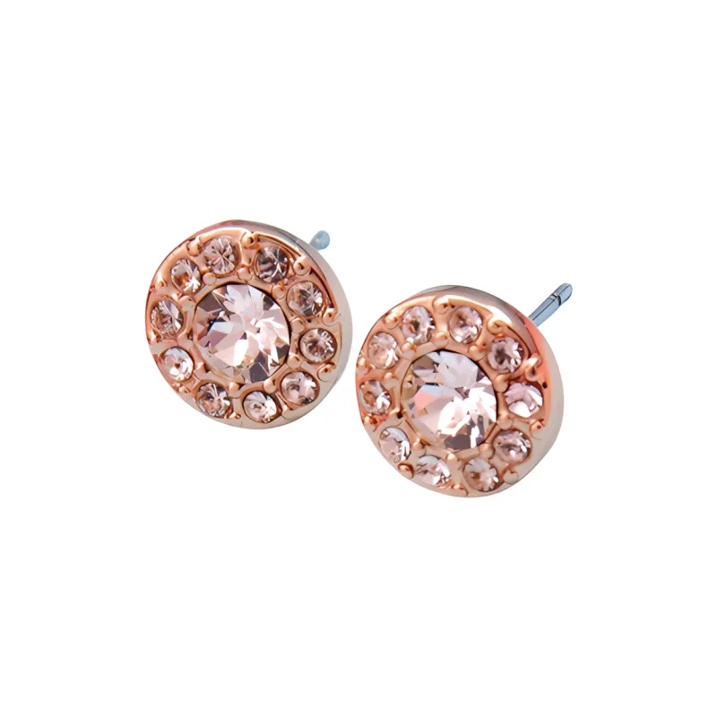 Givenchy Faux Crystal Stud Earrings Women's Rose Gold-3