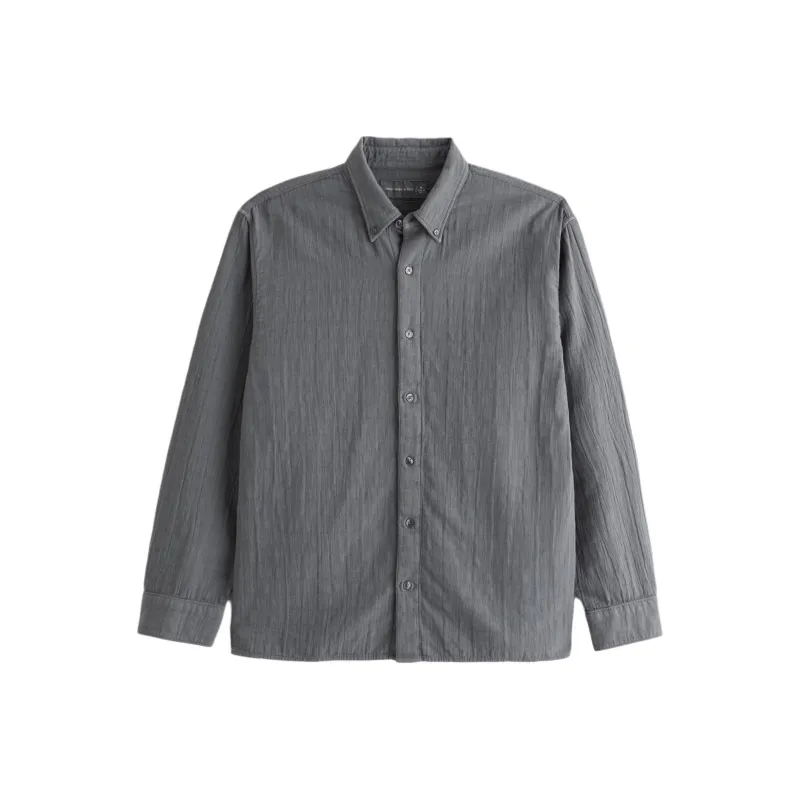Abercrombie＆Fitch Shirt Men's Dark Gray-0
