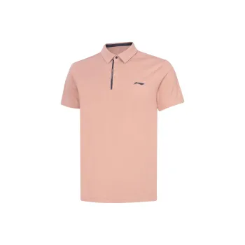 LiNing Polo Shirt Men's New Mist Rose Pink