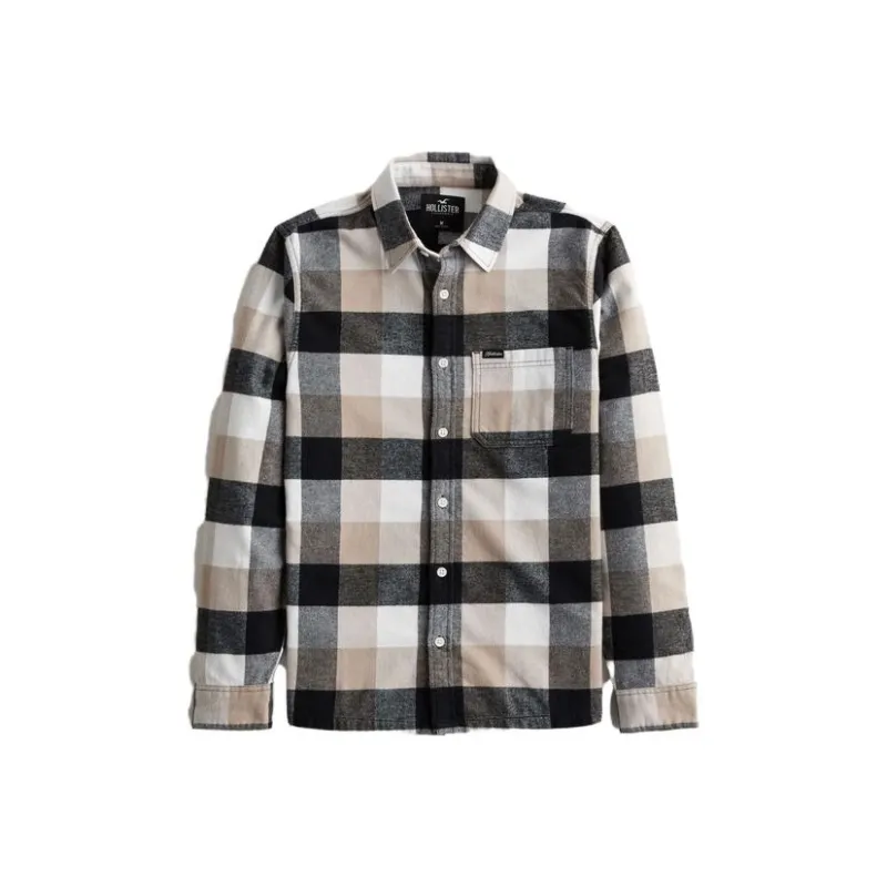 Hollister Shirts Men Brown Yellow-0