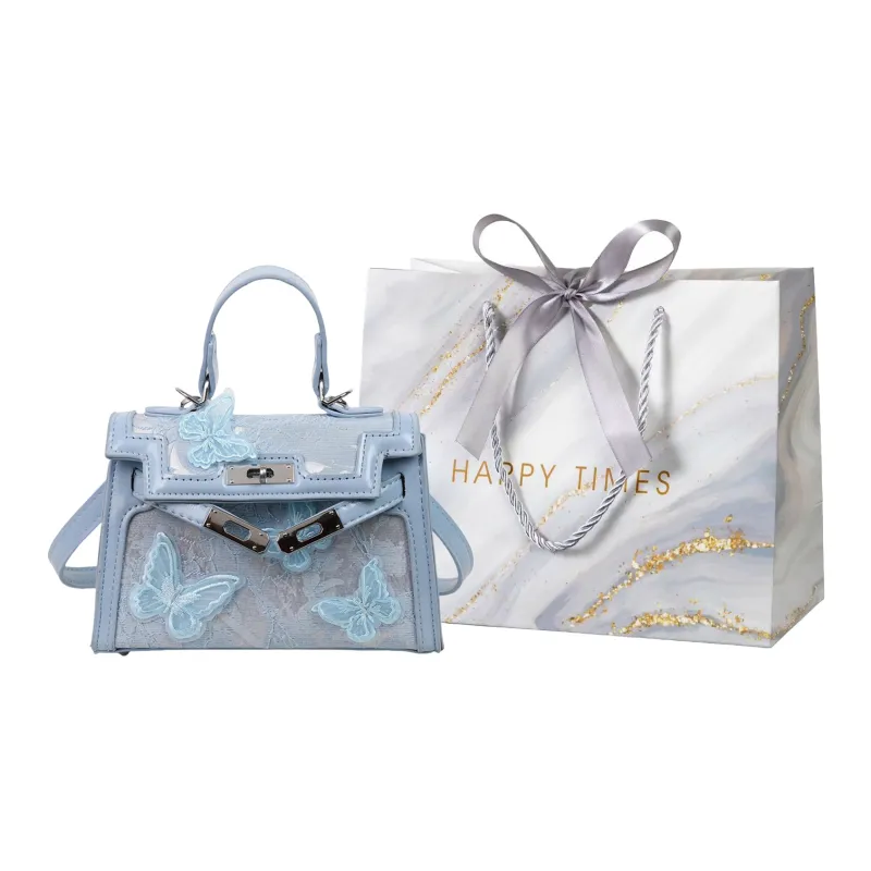 Miss Angel PU Handbag Kelly Bag Women's White/Black/Blue/Pink-12