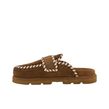 MOU Abrasion Resistant Closed Toe Slippers Women's Brown