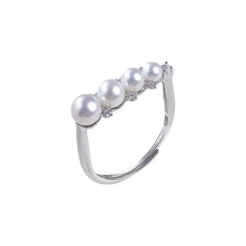 ANGEPERLE Pearl Rings Women's
