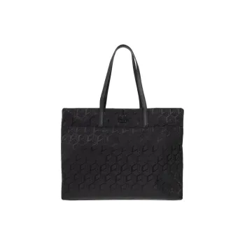 MCM Aren Fabric Tote Bag, Shopping Bag, Shoulder Bag, Handbag Large Size Women's Black