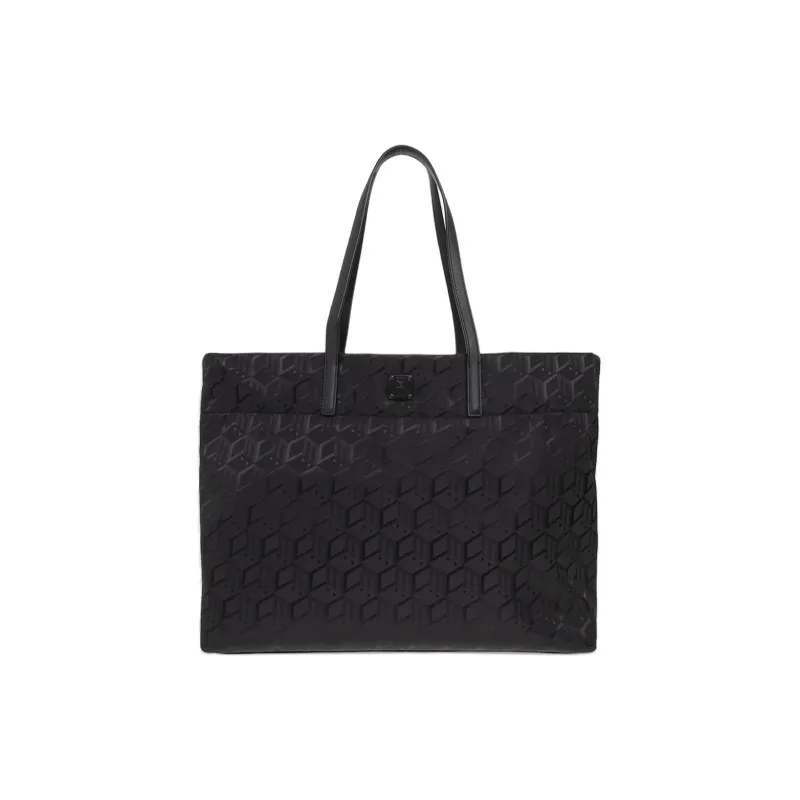MCM Aren Fabric Tote Bag, Shopping Bag, Shoulder Bag, Handbag Large Size Women's Black-0