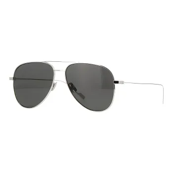 SAINT LAURENT Sunglasses Men Silver