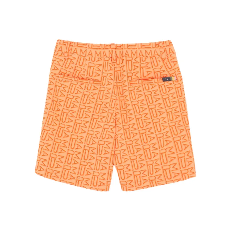 PUMA AOP Golf Casual Shorts Men's Orange-1