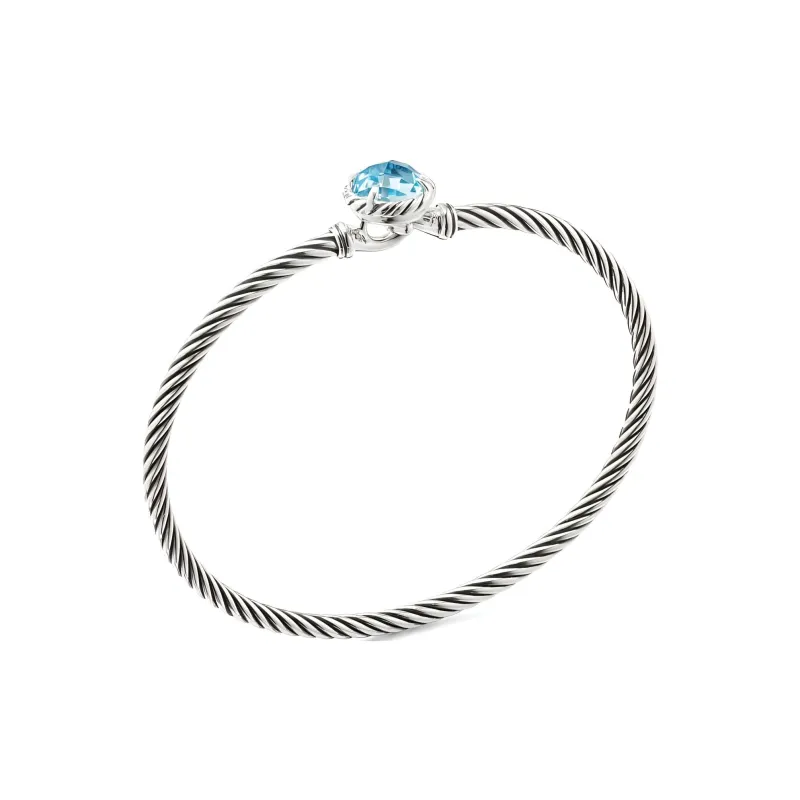 David Yurman Sterling Silver Petite Chatelaine Bracelet 3mm-1