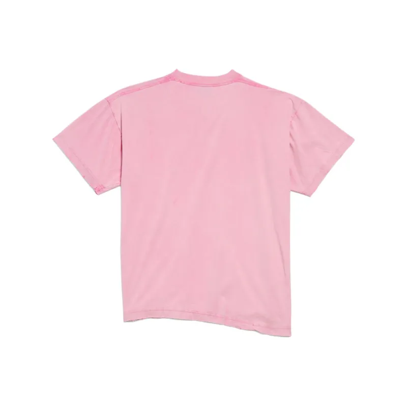 Balenciaga T Shirt Loose Fit Unisex Pink-1