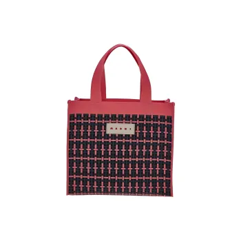 MARNI Polyester Tote Bag, Shopping Bag, Handbag Medium Size Women's Red