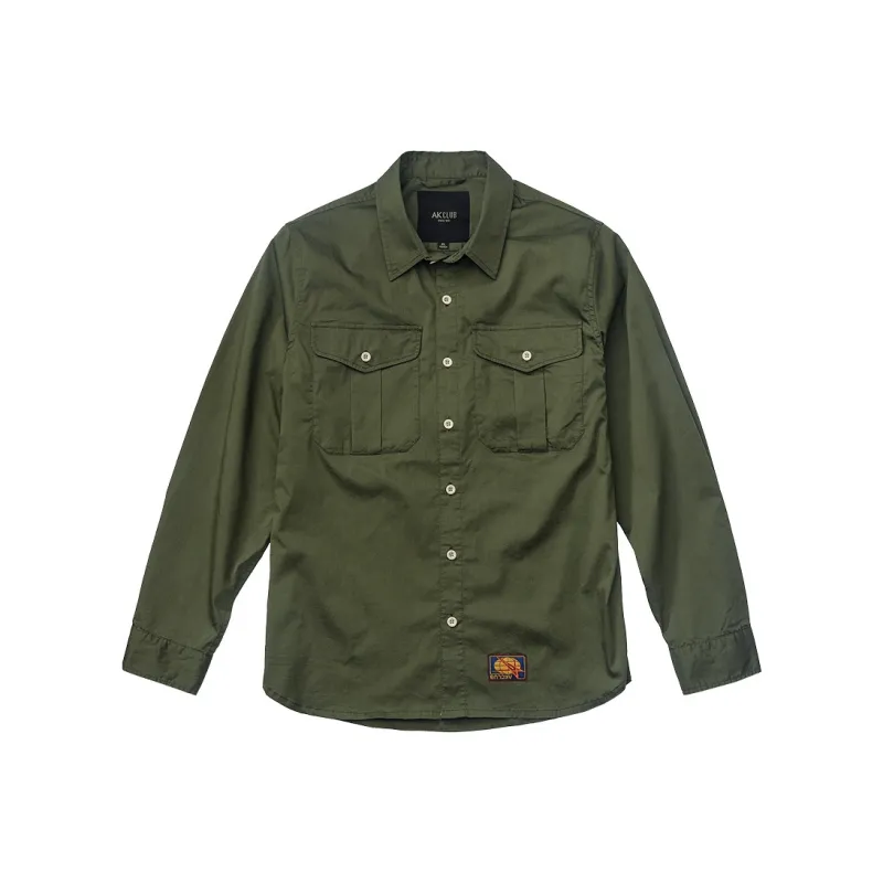 AKCLUB ELBRUS CCCP Series Long Sleeved Shirt Men's Army Green-0