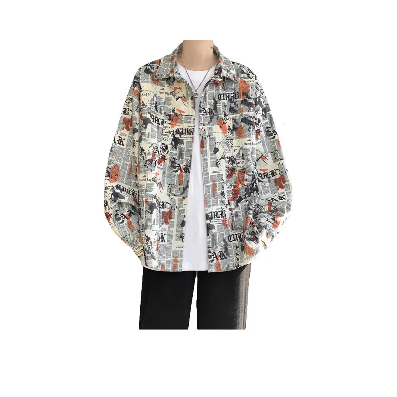 FRQ Shirt Unisex Apricot Newspaper-0