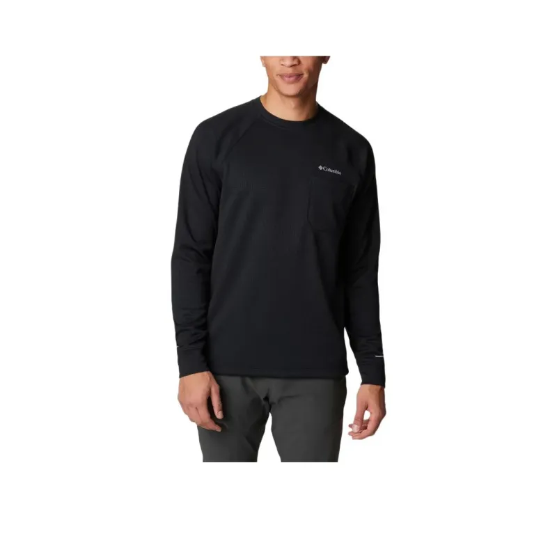 Columbia Men's Black Mesa™ Waffle Knit Crew Sweatshirt Men's Black-0